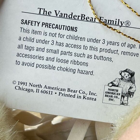 Vintage 1991 Fluffy Vanderbear "The Desert Beauty" nwt - Picture 4 of 7